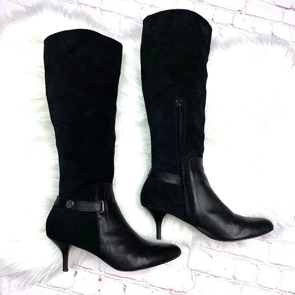 Coach Shoes - |•COACH•| Knee High 'Fara' Black Suede 2.5" Heel